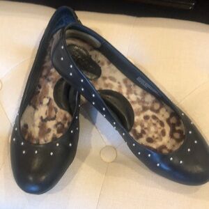 Born Black Studded Women's Flats